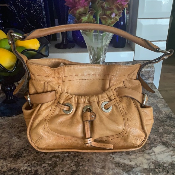 B Makowsky Leather Shoulder Bag - Picture 1 of 10